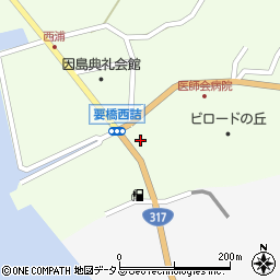 ａｕショップ　因島周辺の地図