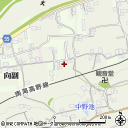 和歌山県橋本市向副78周辺の地図