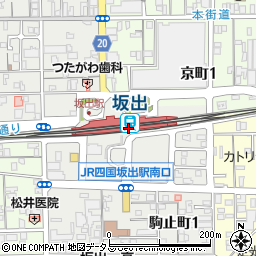 坂出駅周辺の地図