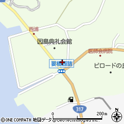 広島県尾道市因島中庄町2034-1周辺の地図