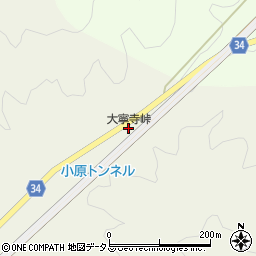 大寧寺峠周辺の地図