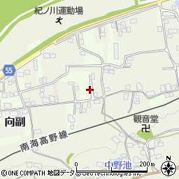 和歌山県橋本市向副91周辺の地図