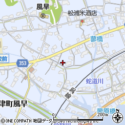 広島県東広島市安芸津町風早周辺の地図