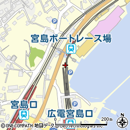 広島県廿日市市宮島口周辺の地図