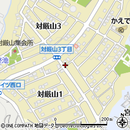 広島県廿日市市対厳山周辺の地図