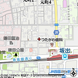 香川県坂出市元町1丁目周辺の地図