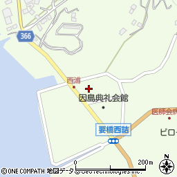 広島県尾道市因島中庄町2051-6周辺の地図