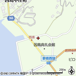 広島県尾道市因島中庄町2052周辺の地図