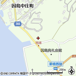 広島県尾道市因島中庄町2318周辺の地図