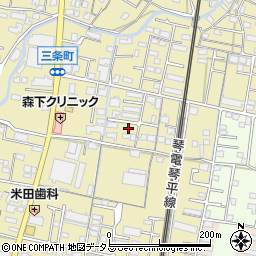 香川県高松市三条町299-11周辺の地図