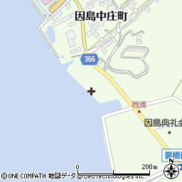 広島県尾道市因島中庄町2106周辺の地図