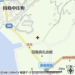 広島県尾道市因島中庄町2320周辺の地図