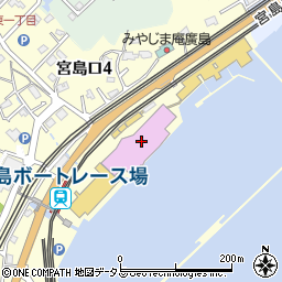 宮島ボートレース企業団　警備係周辺の地図