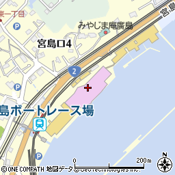 宮島ボートレース場（ＢＯＡＴ　ＲＡＣＥ宮島）周辺の地図