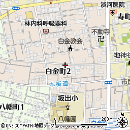 香川県坂出市白金町周辺の地図