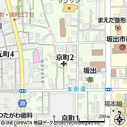 香川県坂出市京町周辺の地図