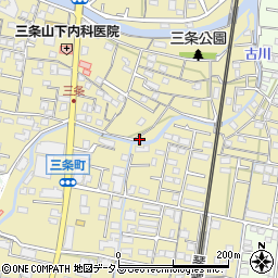 香川県高松市三条町407-17周辺の地図