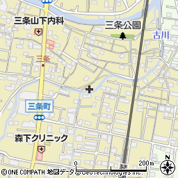 香川県高松市三条町407-8周辺の地図