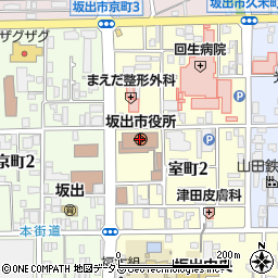 坂出市役所　議会事務局周辺の地図