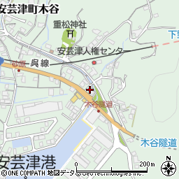 広島県東広島市安芸津町木谷392周辺の地図