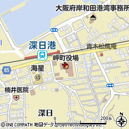 大阪府岬町（泉南郡）周辺の地図