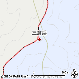 三倉岳周辺の地図