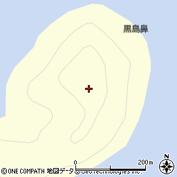対馬黒島灯台周辺の地図