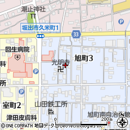 香川県坂出市旭町3丁目3周辺の地図