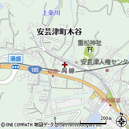 広島県東広島市安芸津町木谷376周辺の地図