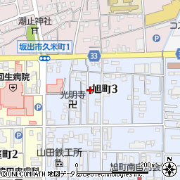 香川県坂出市旭町3丁目周辺の地図
