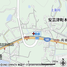 広島県東広島市安芸津町木谷302周辺の地図