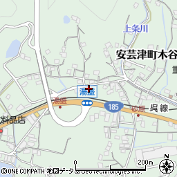 広島県東広島市安芸津町木谷303-2周辺の地図