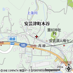 広島県東広島市安芸津町木谷421周辺の地図