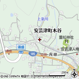 広島県東広島市安芸津町木谷426-1周辺の地図