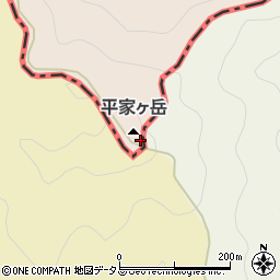 平家ケ岳周辺の地図