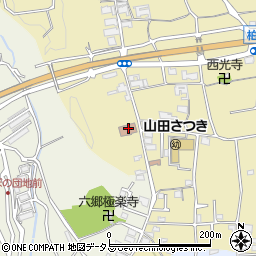 山田地区公民館周辺の地図