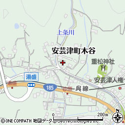 広島県東広島市安芸津町木谷428-9周辺の地図
