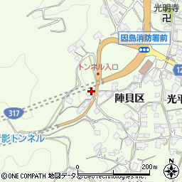 広島県尾道市因島中庄町1745周辺の地図