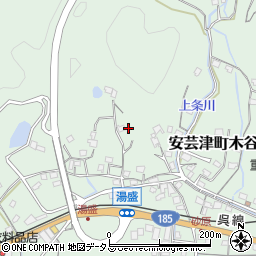 広島県東広島市安芸津町木谷267周辺の地図