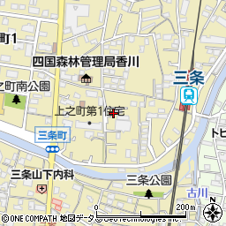 香川県高松市上之町2丁目周辺の地図