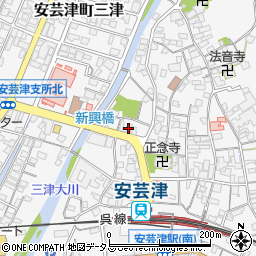 もみじ銀行安芸津三津 ＡＴＭ周辺の地図