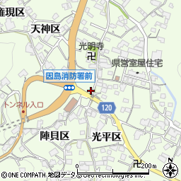 広島県尾道市因島中庄町1343周辺の地図