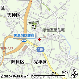 広島県尾道市因島中庄町1338-17周辺の地図