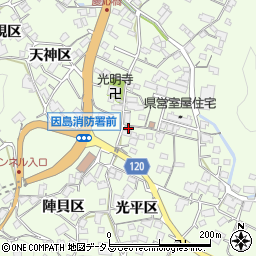 広島県尾道市因島中庄町1338-23周辺の地図