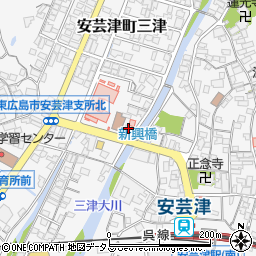 広島県東広島市安芸津町三津4385-2周辺の地図