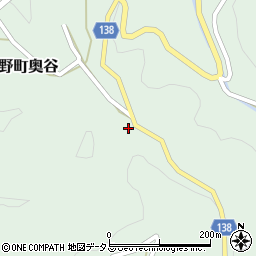 奈良県五條市西吉野町奥谷甲周辺の地図