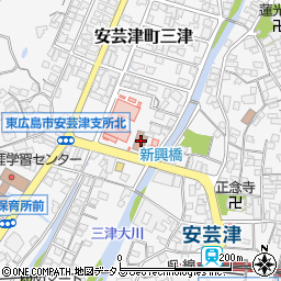 安芸津郵便局周辺の地図