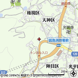 広島県尾道市因島中庄町2687周辺の地図