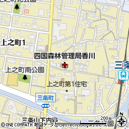 四国森林管理局香川森林管理事務所周辺の地図
