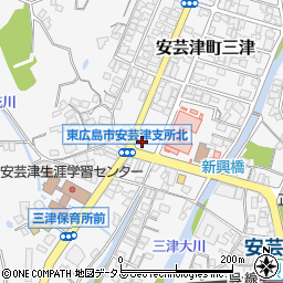 呉信用金庫安芸津支店周辺の地図